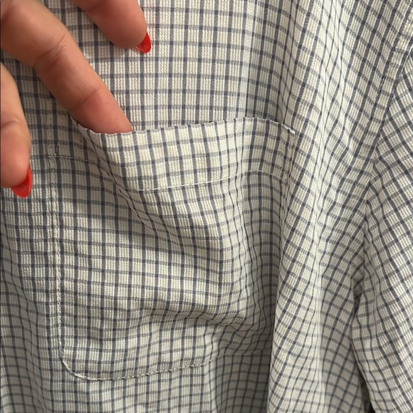 Men's White Checkered Shirt - Picture 3 of 4